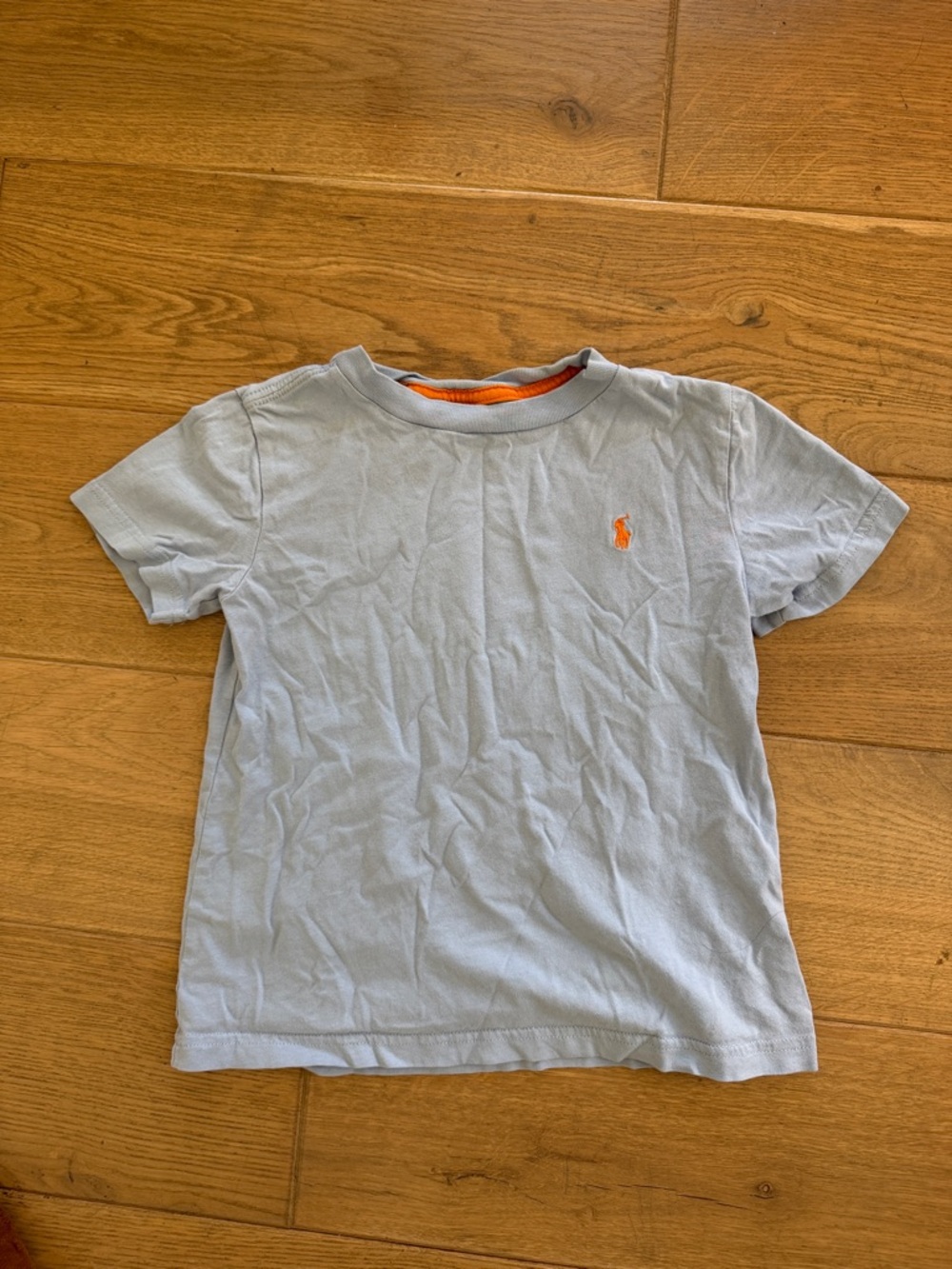 Polo by Ralph Lauren Pale Blue Short Sleeve Tee with Orange Pony